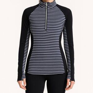 Lululemon Run: U-Turn Pullover *Reversible Classic Stripe Polar Haze Black